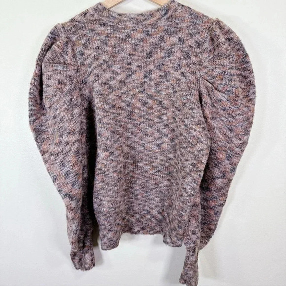 Unbranded Crewneck  Puff Sleeve Space Dye Sweater - Picture 16 of 16